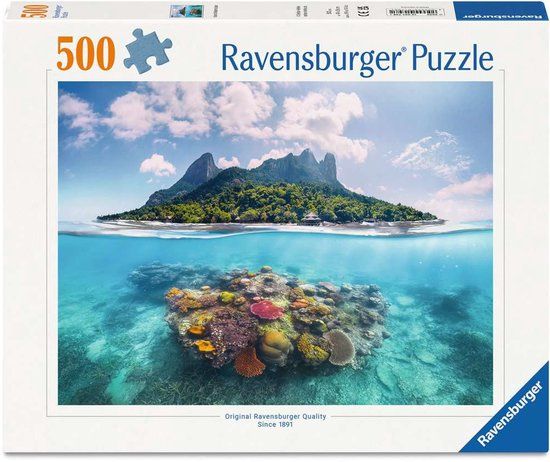 Ravensburger Eiland en Koraalwereld Legpuzzel 500 Stukjes