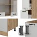 Vicco R-Line Cuisine complète – 350 cm, WB Anthracite Blanc chêne rustique/doré