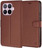 Techsuit Hoesje geschikt voor Xiaomi 17T - Leather Folio Book Wallet Case - Bruin