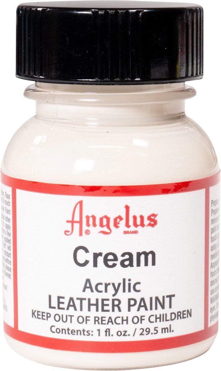 Angelus Leather Acrylic Paint - Cream White - 29.5ml