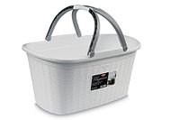 Stefanplast Elegance Wasmand met handgrepen, polyurethaan, wit, cm 38 x 58 x 29,5 h