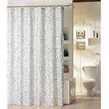MSV 140115 douchegordijn, polyester + kunststof, 180 x 200 x 0,1 cm, inclusief 12 ringen