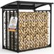 Kaminholzregal extérieur métal toit 185x105x185cm XXL
