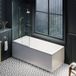 Hudson Reed Baignoire douche rétro – Pare baignoire douche laiton ancien – 170 x 75 cm - Tablier frontal & latéral - Richmond
