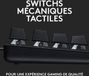 Logitech Gaming-toetsenbord G413 SE, mécanique, AZERTY, avec câble, grand format, rétroéclairage, noir