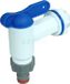 Robinet de vidange pour citerne d'eau de pluie, robinet de rechange en plastique avec joint et contre-écrou – blanc, 1 pièce