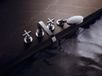 Hansgrohe AXOR Citterio 4-gats badrandbevestiging met kruishandgrepen, zwart