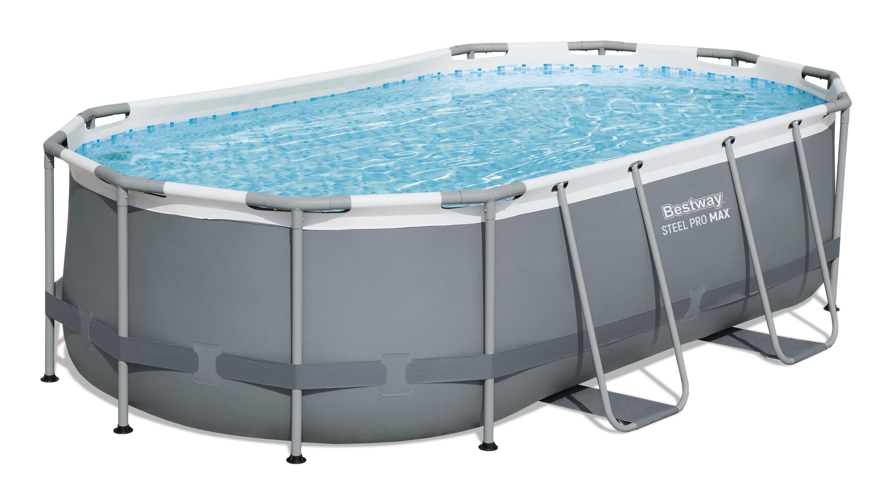Bestway Steel Pro MAX Oval Pool Set 4.27m x 2.50m x 1.00m - Grey