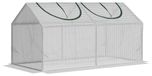 Kas Balkonkast - PE-afdekking - Stalen frame - 120 x 60 x 60 cm - Blanc