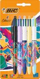 BIC 4 Kleuren Balpen - 5 Stuks - Medium Punt (1mm) - Blauw, Zwart, Groen, Rood