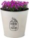 Sunnydays Emmer/plantenpot/bloempot - zink - ivoorwit - D23 x H22 cm