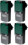 Benson Horloge numérique - 4x - noir - résistant aux éclaboussures - 230 Volt - extérieur