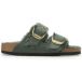 Birkenstock Sabots pour femmes Birkenstock Arizona Big Buckle Shearling Oiled Leather