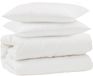 vidaXL Dekbedset met kussen 3 st wit microvezel