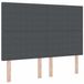 vidaXL LED Hoofdbord Donkergrijs 144 cm Corduroy Stof