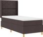 vidaXL Boxspringbed met hoofdeinde Donkerbruin 80 x 200 cm Stof