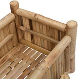 vidaXL - Staande plantenbak - Halfrond - Bamboe - Naturel - 50 x 38 x 114 cm