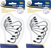 DID S haken - 25x stuks - metaal - 7 cm - zwart - ophanghaken