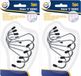 DID S haken - 25x stuks - metaal - 7 cm - zwart - ophanghaken