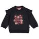 Feetje sweater Moon Flower donkerblauw/roze