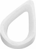 Plastimo Dé à coudre en nylon 10 pièces Blanc 12 mm