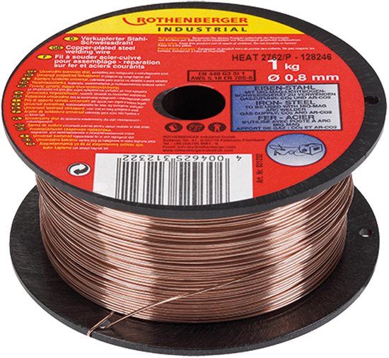 ROTHENBERGER Industriële gasdichte lasdraad 0,8 mm / 1 kg