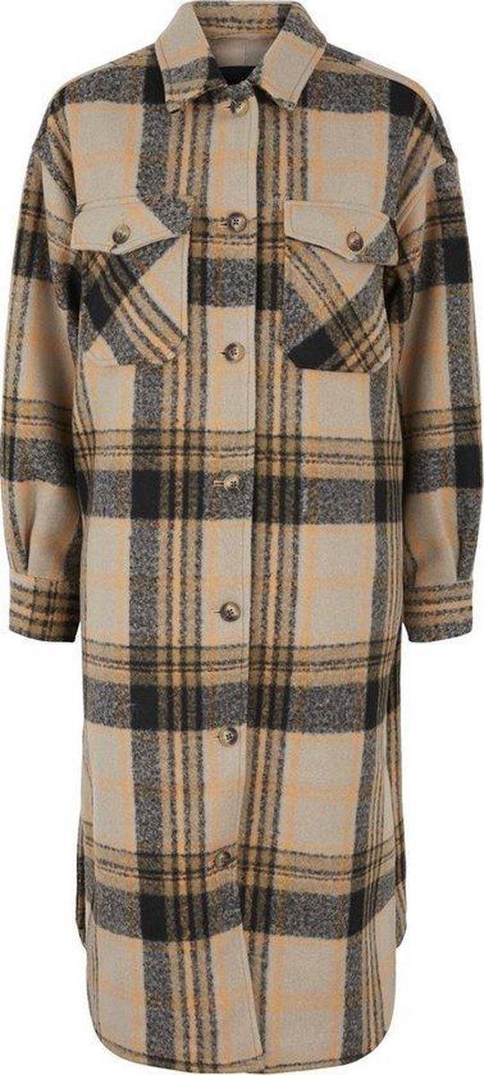 Pieces PCFINOLA LONG OVERSHIRT Dames Jas - Maat XS