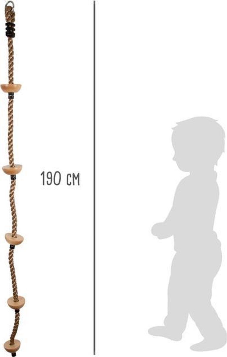 Small Foot Climbing Rope with Wooden Steps