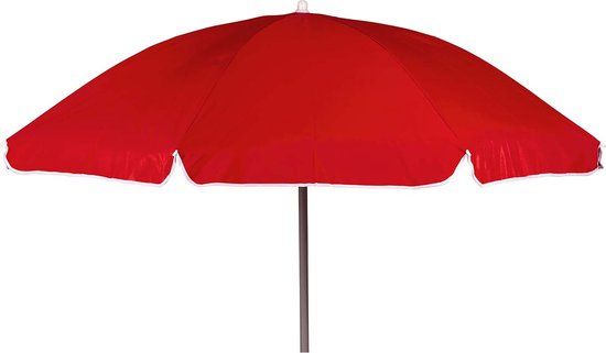 Bo-Camp Parasol - Ø 165 cm - Rood - Met knikarm