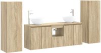 vidaXL Badkamermeubel Set Sonoma Eiken 33 x 34,5 x 100 cm