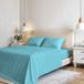 Italian Bed Linen Beddengoedset Elegant, lichtblauw, voor tweepersoonsbed