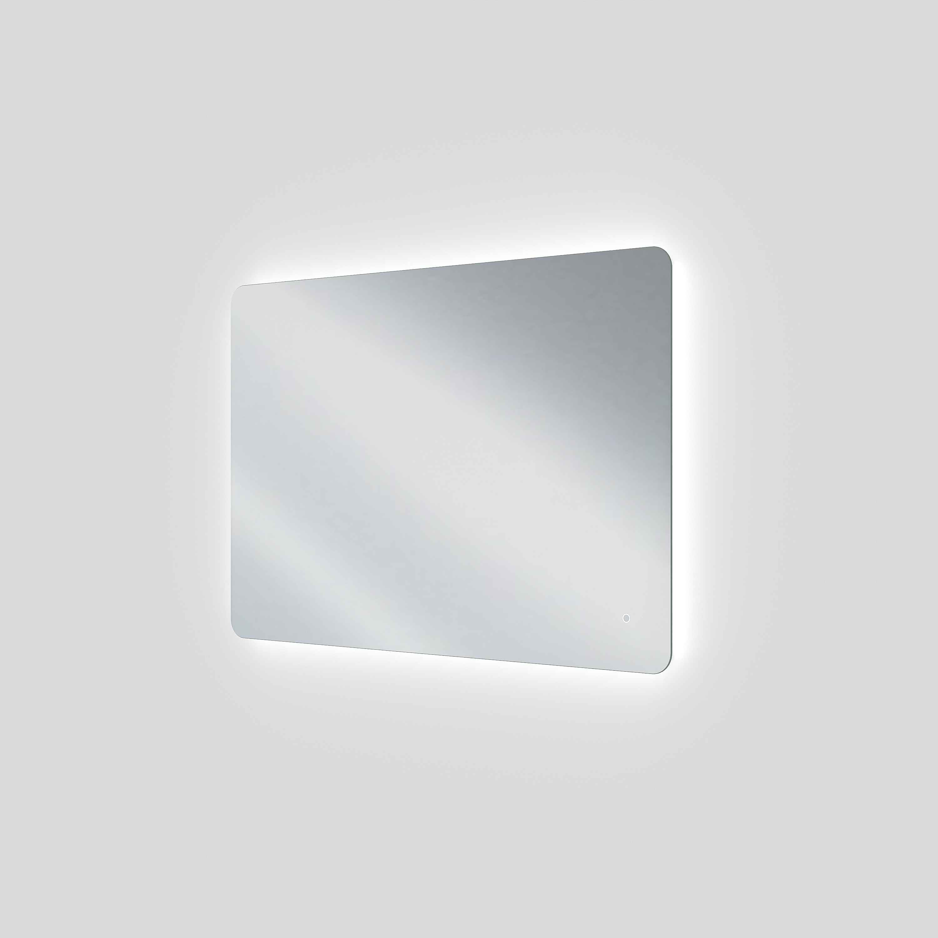 Linie Linie Lux afgeronde hoeken badkamerspiegel 113 x 75 cm met spiegelverlichting