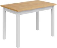 vidaXL Eettafel EKAI Wit Massief grenenhout 112 x 70 x 76,5 cm
