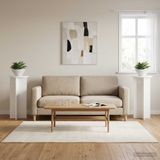 vidaXL Plantenstandaard 2 st wit ø40 x 80 cm bewerkt hout