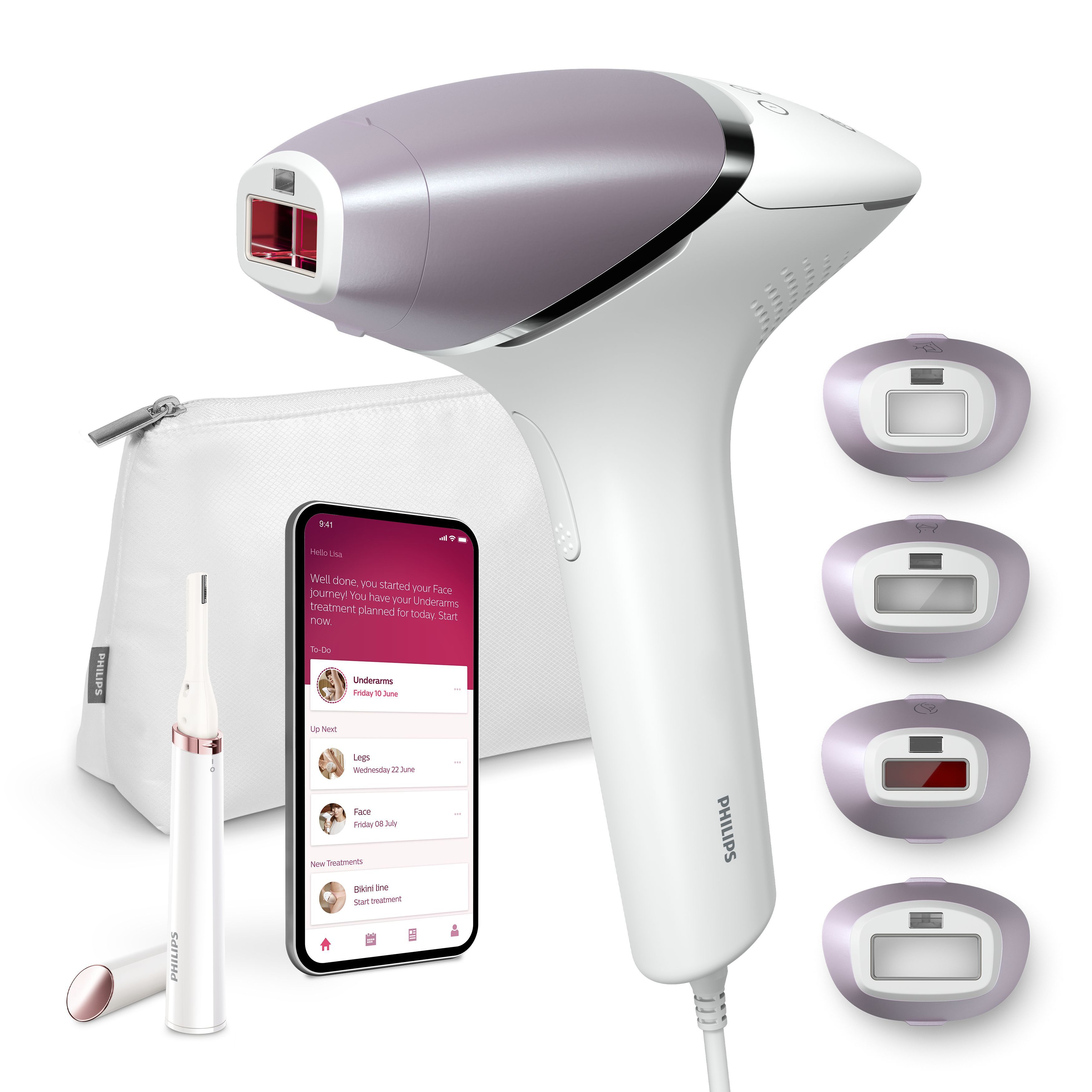 Philips Lumea Prestige 8000 series BRI949/00 - IPL Ontharingsapparaat - Roze/Wit