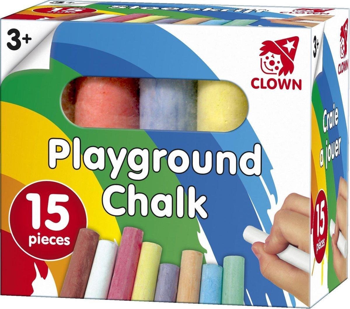 Clown 60x gekleurd stoepkrijt voor kinderen - Krijt in verschillende kleuren
