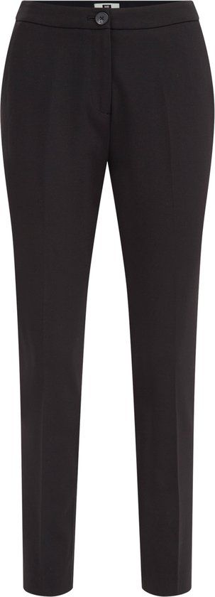 WE Fashion Dames slim fit pantalon met stretch - Zwart - Maat 42