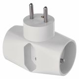 Emos P0023N, Type F, Wit, Kunststof, IP20, 250 V, 16 A, 3 stopcontacten