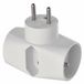 Emos P0023N, Type F, Wit, Kunststof, IP20, 250 V, 16 A, 3 stopcontacten