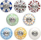 Shen zhen shi ling fei xiang ke ji youxian gongsi Boutons en céramique - vintage peint à la main - 8 pièces - 40mm