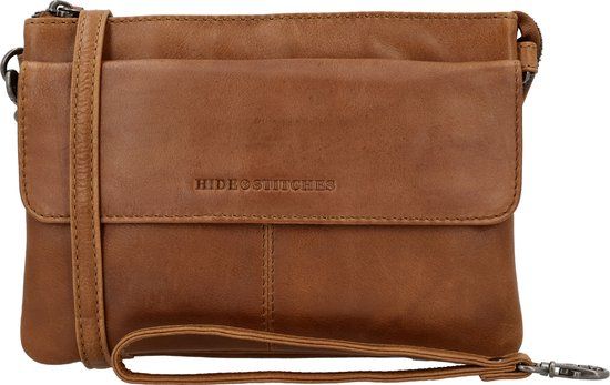 Hide & Stitches Porto Schoudertas - Bruin - Leer