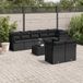 Maison Exclusive - Ensemble de meubles de jardin 9 pièces avec canapé et coussins, noir, en polyrotin