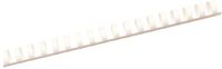 100x Albyco 100x Plastic Bindrug, Bindringen, 21-Rings, Ø12mm Wit, Tot 105 Vel