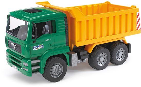 Bruder MAN TGA Vrachtwagen met Kiepbak - Groen - 1:16 Schaal