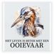 Bellatio Decorations Cadeau tegel de familie Ooievaar - het leven is beter met Ooievaar - waterverf - 15 cm