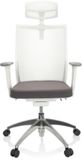HJH OFFICE ASPEN WHITE PRO - Professionele bureaustoel Grijs / Wit