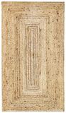 HAMID - Vloerkleed Van Jute, Tapijt Alhambra Natuurlijk, 100% Natuurlijk Tapijt Van Jute, Handgeweven, Vloerkleed Voor Woonkamer, Slaapkamer, Eetkamer, Gang, Ingang - (150x80cm)