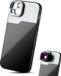 MOJOGEAR 17mm lens case voor iPhone 14 Plus – Schroefdraad voor macrolens, telelens, anamorphic lens of DOF-adapter – Stevig hoesje – Zwart/Grijs