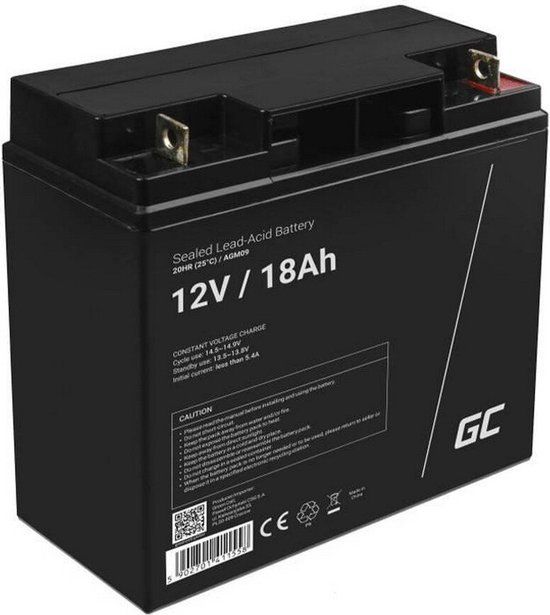 BoParts Green Cell AGM09 12V 18Ah VRLA AGM Storage Battery