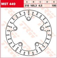 TRW Honda Vfr 1200 X Crosstourer 17 Disque de frein Argent